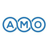 Amo-Brief-Logo-Design auf weißem Hintergrund. amo kreative Initialen schreiben Logo-Konzept. amo Briefgestaltung. vektor