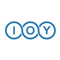 Ioy-Brief-Logo-Design auf weißem Hintergrund. ioy kreative Initialen schreiben Logo-Konzept. ioy Briefgestaltung. vektor