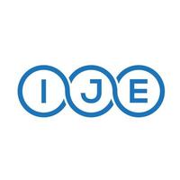 ije brev logotyp design på vit bakgrund. ije kreativa initialer brev logotyp koncept. ije bokstavsdesign. vektor