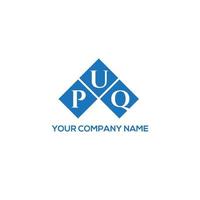 Puq-Brief-Logo-Design auf weißem Hintergrund. puq kreative Initialen schreiben Logo-Konzept. Puq Briefdesign. vektor