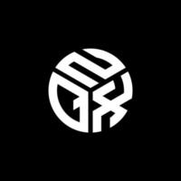 nqx-Buchstaben-Logo-Design auf schwarzem Hintergrund. nqx kreatives Initialen-Buchstaben-Logo-Konzept. nqx Briefgestaltung. vektor