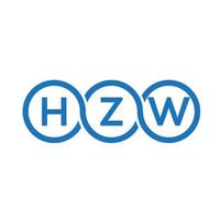 hzw brev logotyp design på vit bakgrund. hzw kreativa initialer bokstavslogotyp koncept. hzw bokstavsdesign. vektor