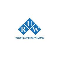 ruw-Buchstaben-Logo-Design auf weißem Hintergrund. ruw kreative Initialen schreiben Logo-Konzept. Ruw-Briefgestaltung. vektor