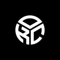 okc-Buchstaben-Logo-Design auf schwarzem Hintergrund. okc kreative Initialen schreiben Logo-Konzept. okc Briefgestaltung. vektor