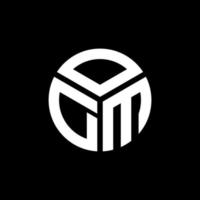 ODM-Brief-Logo-Design auf schwarzem Hintergrund. odm kreative Initialen schreiben Logo-Konzept. odm Briefgestaltung. vektor