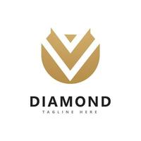 Diamant-Logo-Vektor-Design-Vorlage