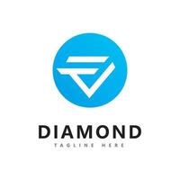 Diamant-Logo-Vektor-Design-Vorlage