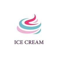 Eis-Logo-Vektor gefrorener Eis-Cupcake vektor