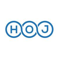 hoj-Brief-Logo-Design auf weißem Hintergrund. hoj kreative Initialen schreiben Logo-Konzept. hoj Briefgestaltung. vektor