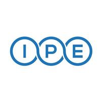 ipe brev logotyp design på vit bakgrund. ipe kreativa initialer brev logotyp koncept. ipe bokstavsdesign. vektor