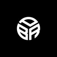 pbr-Brief-Logo-Design auf schwarzem Hintergrund. pbr kreative Initialen schreiben Logo-Konzept. pbr Briefgestaltung. vektor