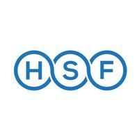 hsf-Brief-Logo-Design auf weißem Hintergrund. hsf kreatives Initialen-Buchstaben-Logo-Konzept. hsf Briefgestaltung. vektor