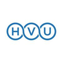 hvu-Brief-Logo-Design auf weißem Hintergrund. hvu kreatives Initialen-Brief-Logo-Konzept. hvu Briefgestaltung. vektor