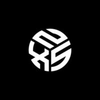nxs-Brief-Logo-Design auf schwarzem Hintergrund. nxs kreatives Initialen-Buchstaben-Logo-Konzept. nxs Briefgestaltung. vektor