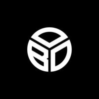 Obo-Buchstaben-Logo-Design auf schwarzem Hintergrund. Obo kreatives Initialen-Buchstaben-Logo-Konzept. Obo-Buchstaben-Design. vektor