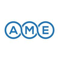 Ame-Brief-Logo-Design auf weißem Hintergrund. Ame kreative Initialen schreiben Logo-Konzept. Ame Briefgestaltung. vektor