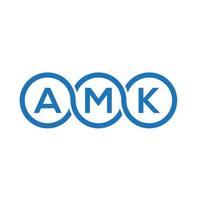 amk brev logotyp design på vit bakgrund. amk kreativa initialer brev logotyp koncept. amk bokstavsdesign. vektor