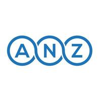 anz-Brief-Logo-Design auf weißem Hintergrund. anz kreative Initialen schreiben Logo-Konzept. anz Briefgestaltung. vektor