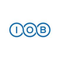 iob brev logotyp design på vit bakgrund. iob kreativa initialer brev logotyp koncept. iob bokstavsdesign. vektor