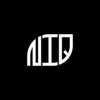 niq-Buchstaben-Logo-Design auf schwarzem Hintergrund. niq kreatives Initialen-Buchstaben-Logo-Konzept. Niq-Briefdesign. vektor