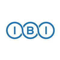 ibi-Brief-Logo-Design auf weißem Hintergrund. ibi kreative Initialen schreiben Logo-Konzept. ibi Briefgestaltung. vektor