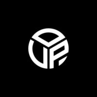 OVP-Brief-Logo-Design auf schwarzem Hintergrund. ovp kreative Initialen schreiben Logo-Konzept. OVP Briefgestaltung. vektor
