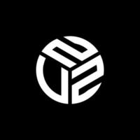 Nuz-Brief-Logo-Design auf schwarzem Hintergrund. nuz kreative Initialen schreiben Logo-Konzept. Nuz-Buchstaben-Design. vektor