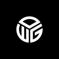 owg brev logotyp design på svart bakgrund. owg kreativa initialer brev logotyp koncept. owg bokstav design. vektor