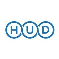 hud brev logotyp design på vit bakgrund. hud kreativa initialer brev logotyp koncept. hud bokstavsdesign. vektor