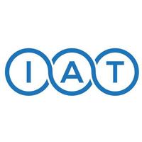 IAT-Brief-Logo-Design auf weißem Hintergrund. iat kreative Initialen schreiben Logo-Konzept. iat Briefgestaltung. vektor