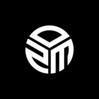 ozm-Brief-Logo-Design auf schwarzem Hintergrund. ozm kreative Initialen schreiben Logo-Konzept. ozm Briefgestaltung. vektor