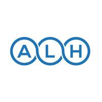 alh-Buchstaben-Logo-Design auf weißem Hintergrund. alh kreative Initialen schreiben Logo-Konzept. alh Briefgestaltung. vektor