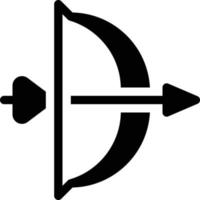bogenschießenvektorillustration auf einem hintergrund. hochwertige symbole. vektorikonen für konzept und grafikdesign. vektor