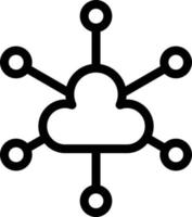 wolkennetzwerk-vektorillustration auf einem hintergrund. hochwertige symbole. vektorikonen für konzept und grafikdesign. vektor