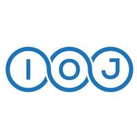 Ioj-Brief-Logo-Design auf weißem Hintergrund. ioj kreative Initialen schreiben Logo-Konzept. ioj Briefgestaltung. vektor