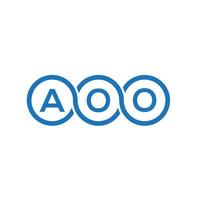 aoo-Buchstaben-Design. aoo-Buchstaben-Logo-Design auf weißem Hintergrund. aoo kreative Initialen schreiben Logo-Konzept. aoo Briefgestaltung. vektor