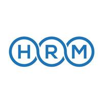 HRM-Brief-Logo-Design auf weißem Hintergrund. hrm kreative Initialen schreiben Logo-Konzept. HRM-Briefgestaltung. vektor