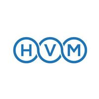 hvm-Brief-Logo-Design auf weißem Hintergrund. hvm kreatives Initialen-Buchstaben-Logo-Konzept. hvm Briefgestaltung. vektor