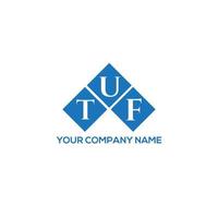TUF-Brief-Logo-Design auf weißem Hintergrund. tuf kreative Initialen schreiben Logo-Konzept. tuf Briefgestaltung. vektor