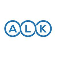 alk brev logotyp design på vit bakgrund. alk kreativa initialer brev logotyp koncept. alk bokstavsdesign. vektor