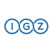 igz brev logotyp design på vit bakgrund. igz kreativa initialer brev logotyp koncept. igz bokstavsdesign. vektor