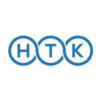 htk-Brief-Logo-Design auf weißem Hintergrund. htk kreative Initialen schreiben Logo-Konzept. htk Briefgestaltung. vektor