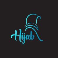 hijab ist gemeines schal-logo-symbol, vektor mit schal zur schönheitsillustration