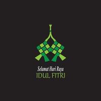 ketupat lebaran idul fitri Logo-Vektorvorlage vektor