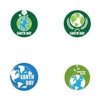 Tag der Erde-Ökologie-Logo-Vektorvorlage vektor