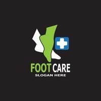 Fußpflege-Gesundheitslogo-Vektorillustration