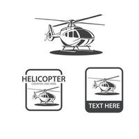 Hubschrauber-Logo-Set vektor