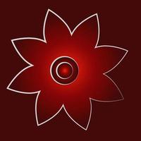 illustration av en ljusröd blomma med ett silverdrag. eps 10 vektor