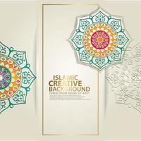 islamische traditionelle hochzeitsveranstaltungen und andere benutzer mit realistischen islamischen dekorativen bunten details des mosaiks vektor