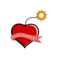Liebesdesign mit rosa Schleife zum Valentinstag vektor